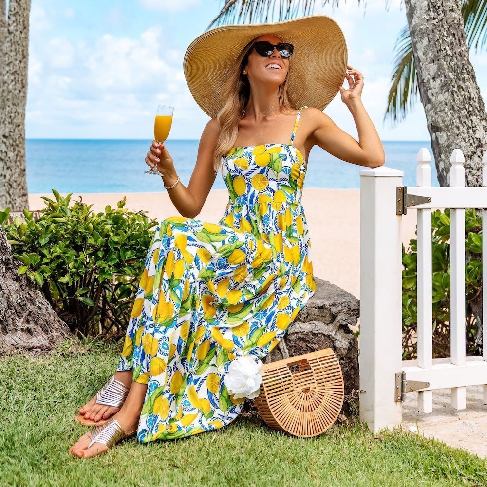 Kenny Flowers THE POSITANO
Resort Dress Lemon and Blue Maxi Dress - Picture 3 of 12